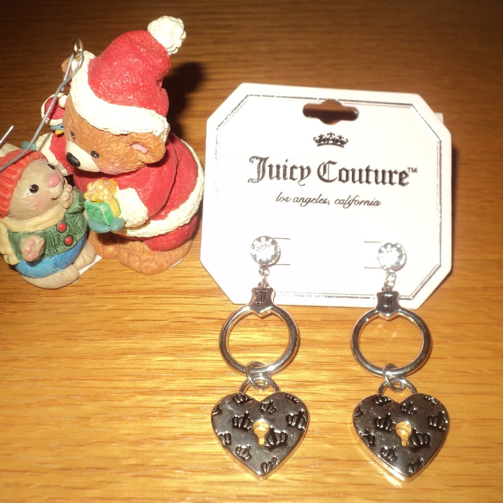 New With Tags Juicy Couture Heart Earrings